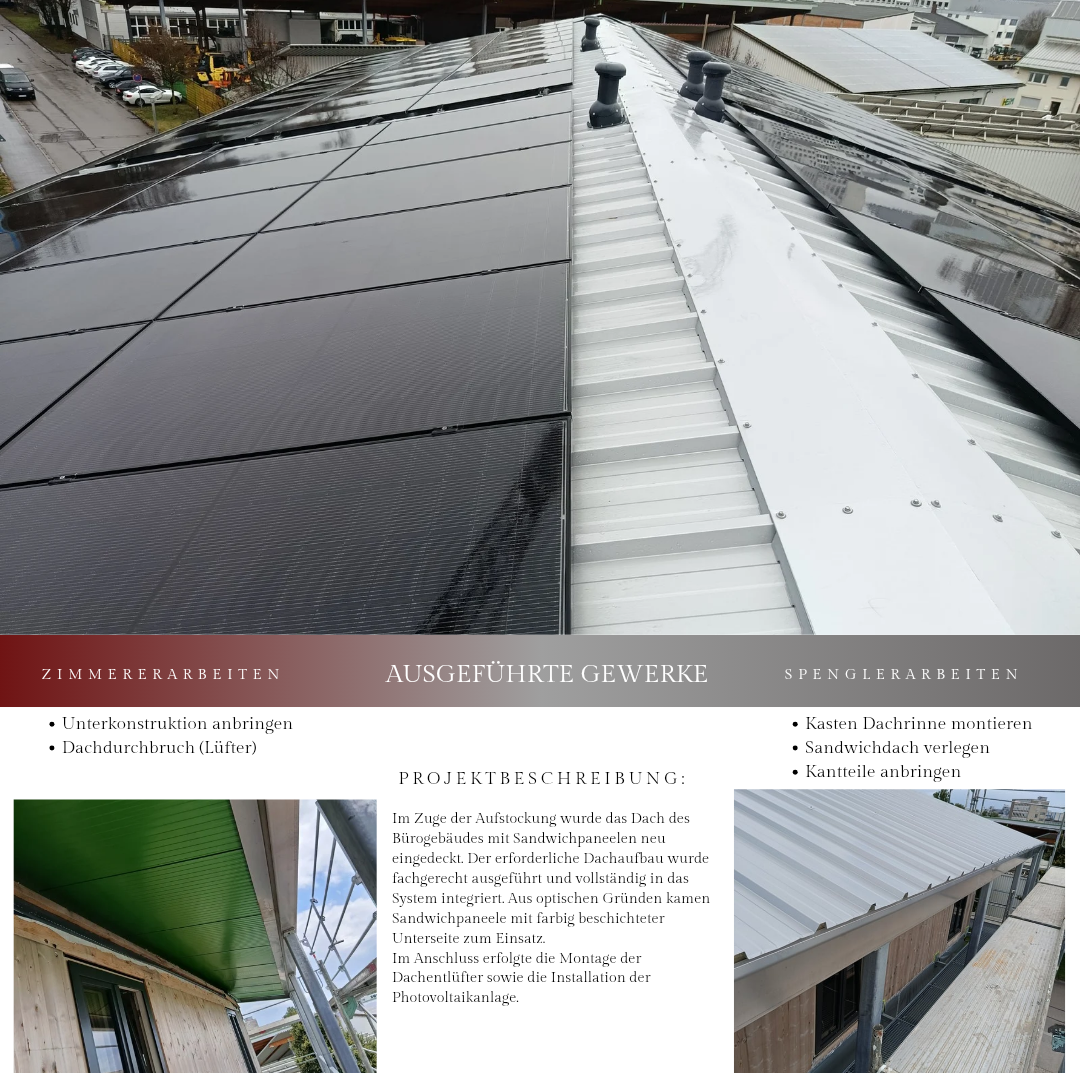 Sandwichdach Bürogebäude 